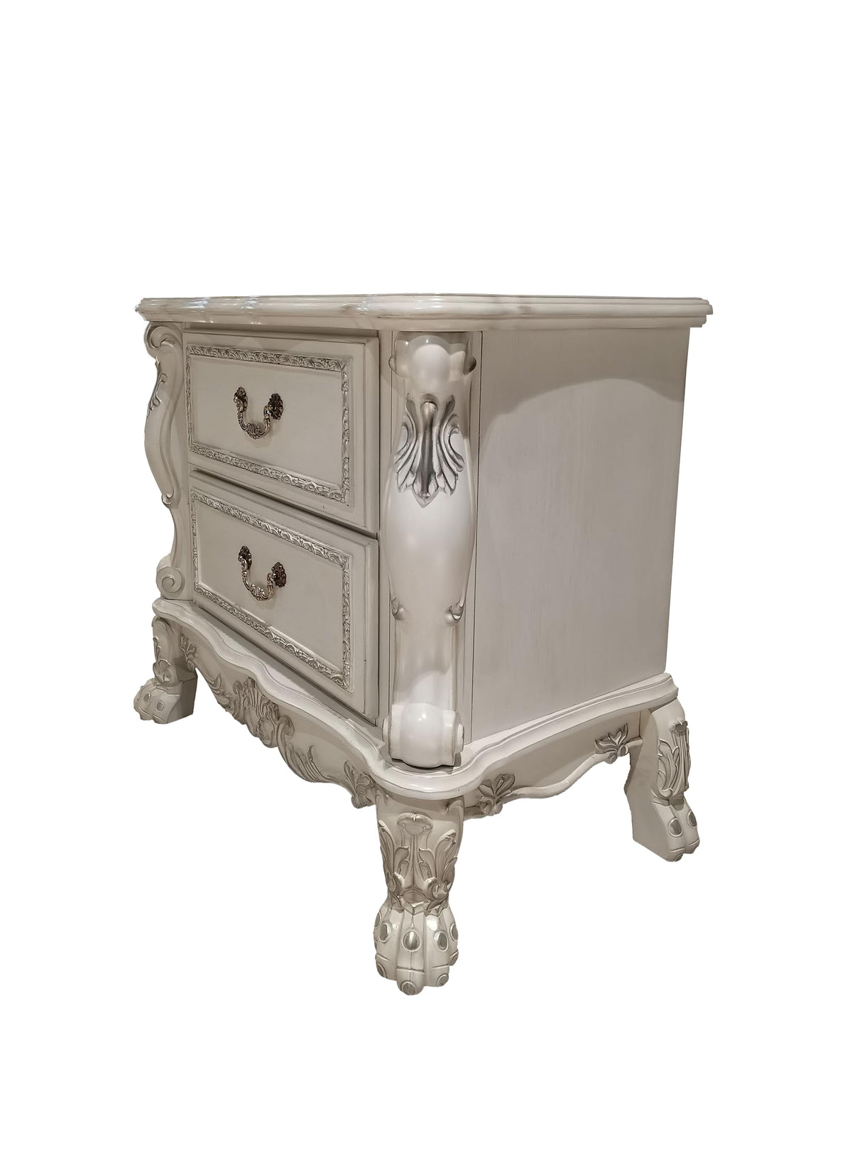 2-Drawer Rectangular Wood Nightstand
