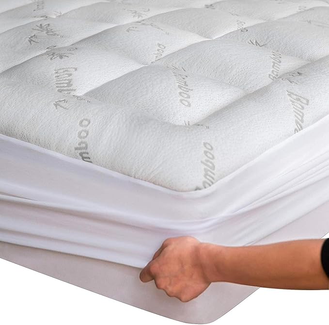 Ultra Soft Twin XL Mattress Topper - Viscose Made from Bamboo Mattress Pad