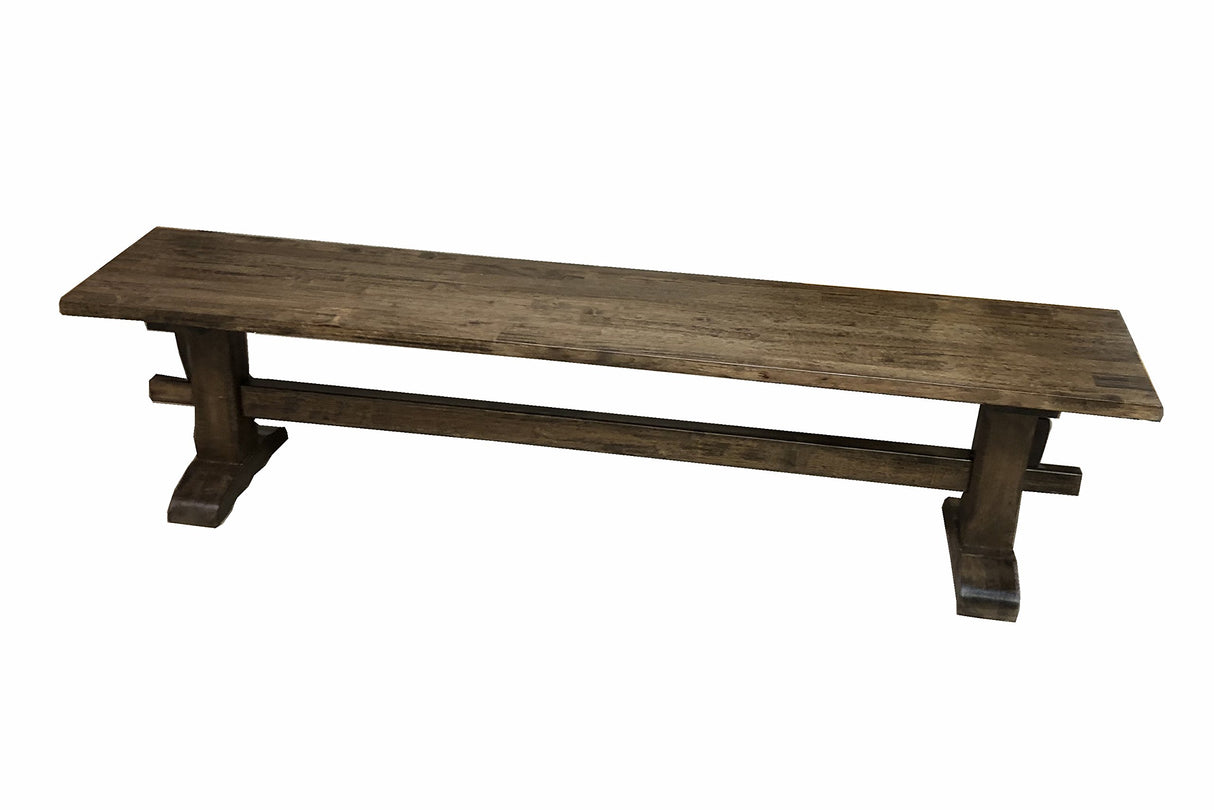 Dark Walnut Trestle Bench
