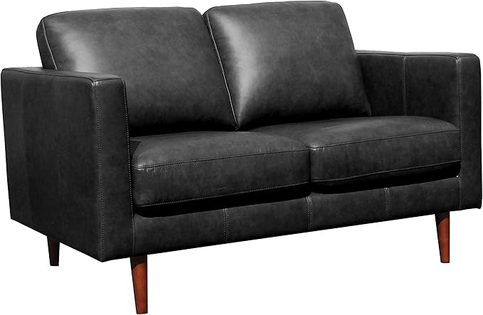 Revolve Modern Upholstered Loveseat Sofa, 56"W, Linen