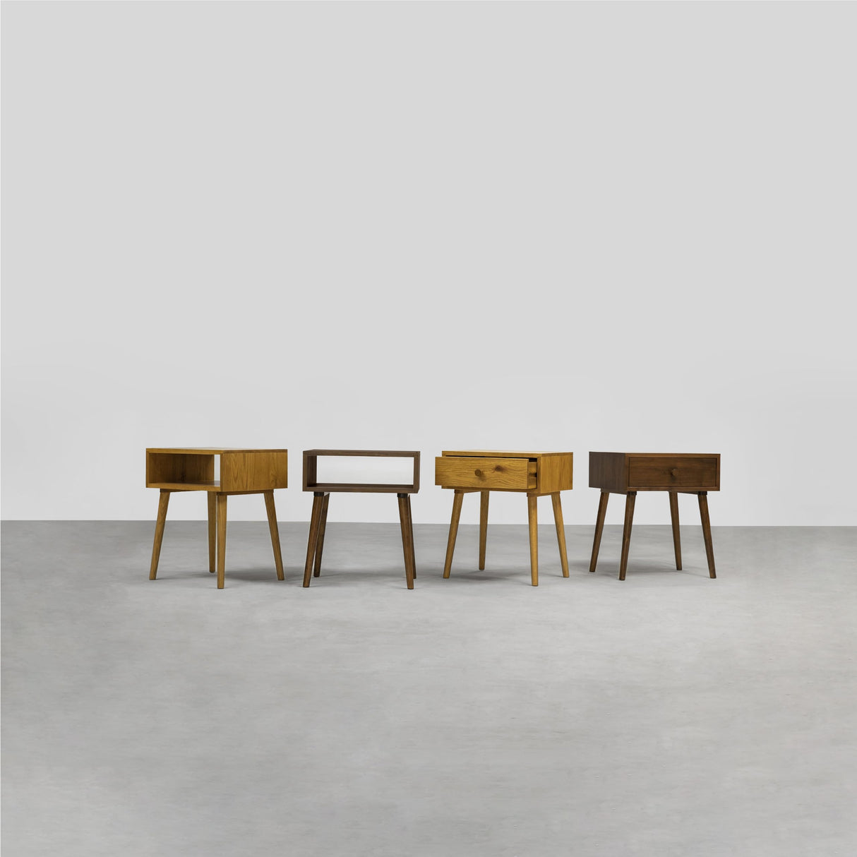 Solid Wood Nightstand with Drawer