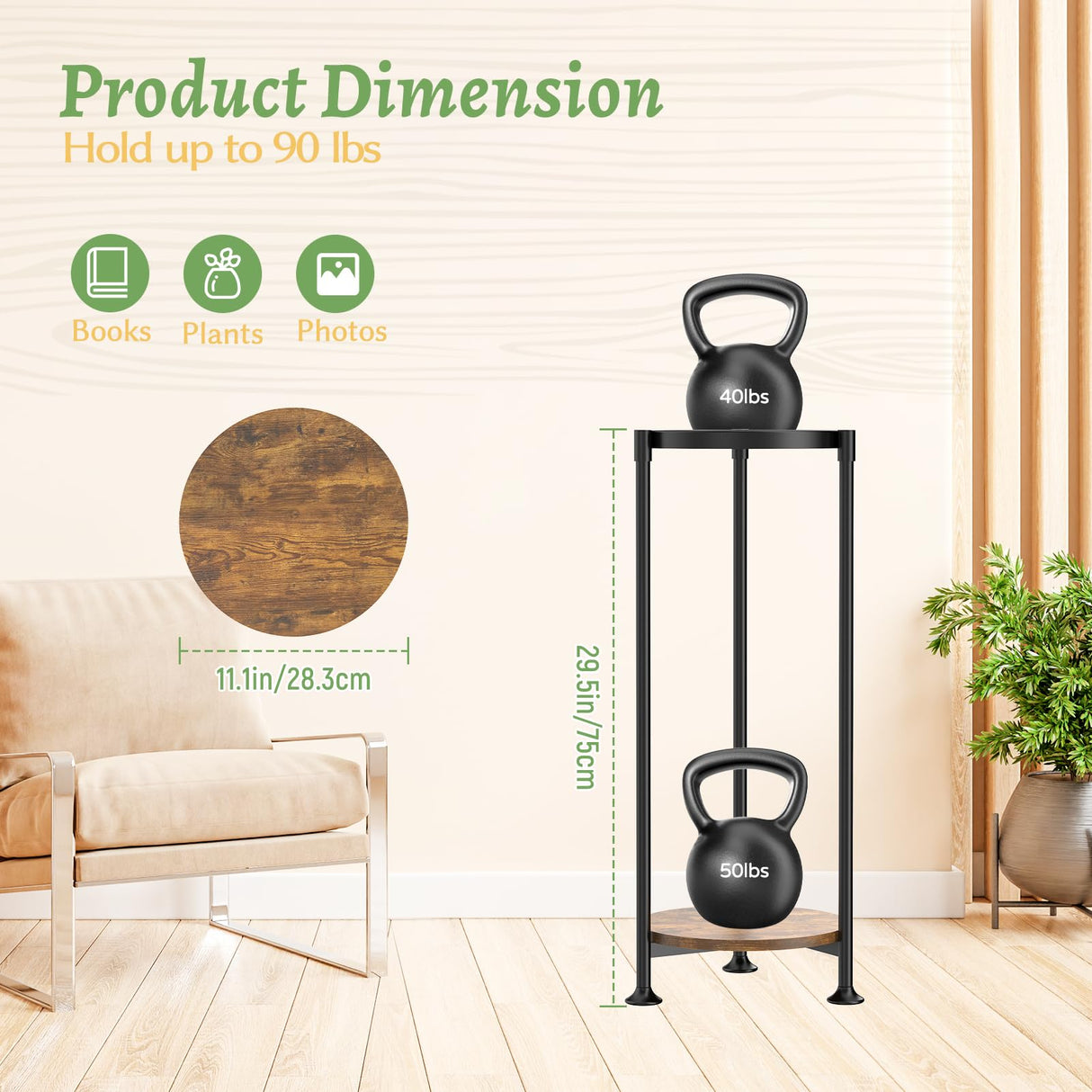 CornerBloom 2-Tier & 3-Tier Metal Plant Stand