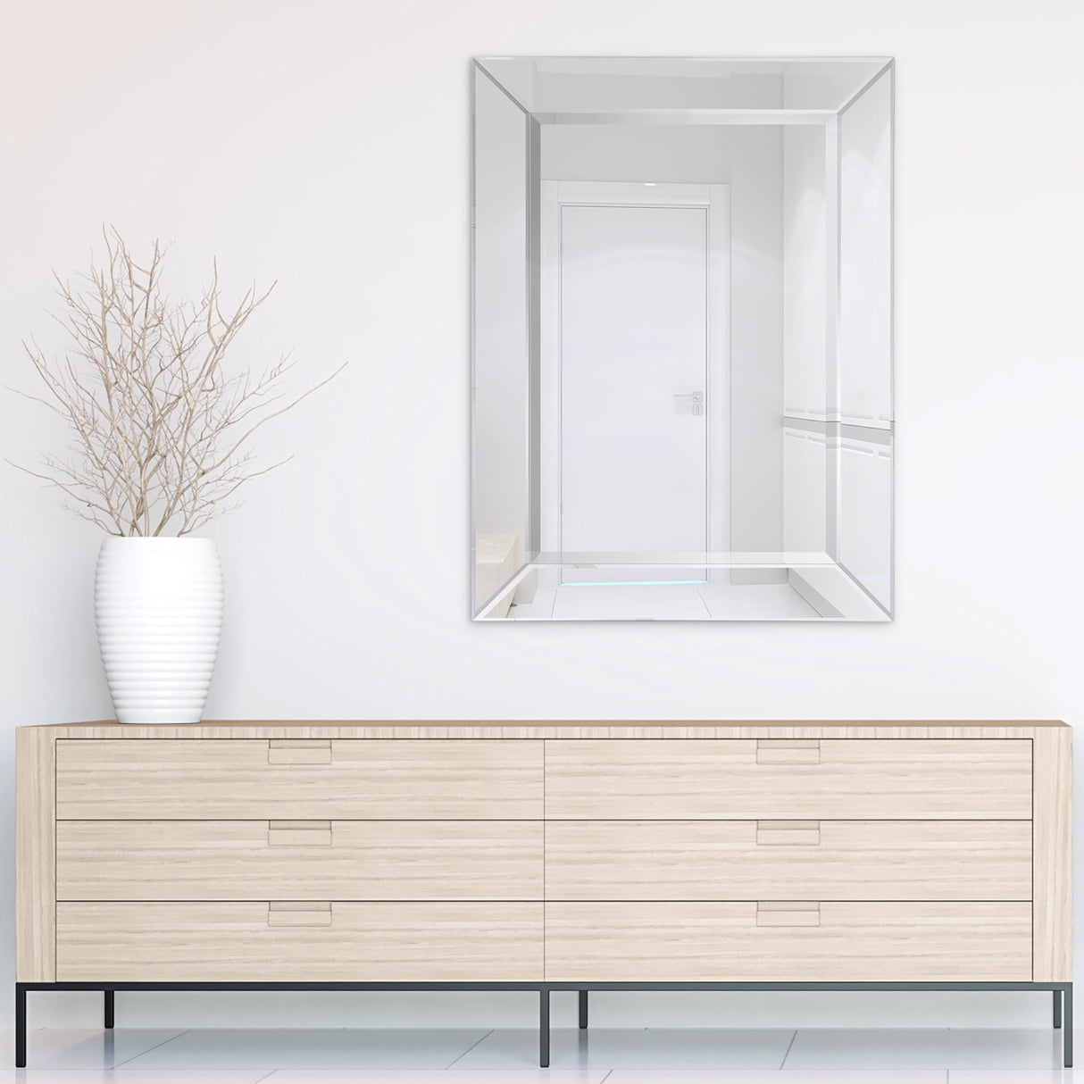 Mirror, Wall-Mounted Mirrors, Beveled, Bathroom Mirror