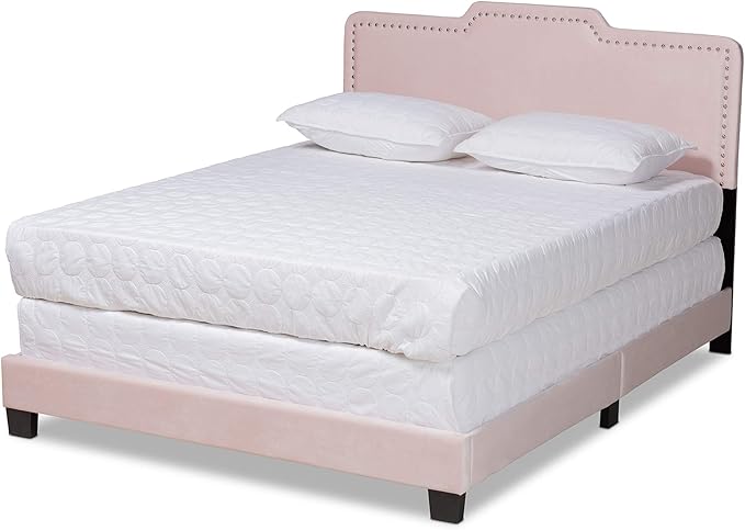 Benjen Beds (Box Spring Required), Queen, Navy Blue/Black