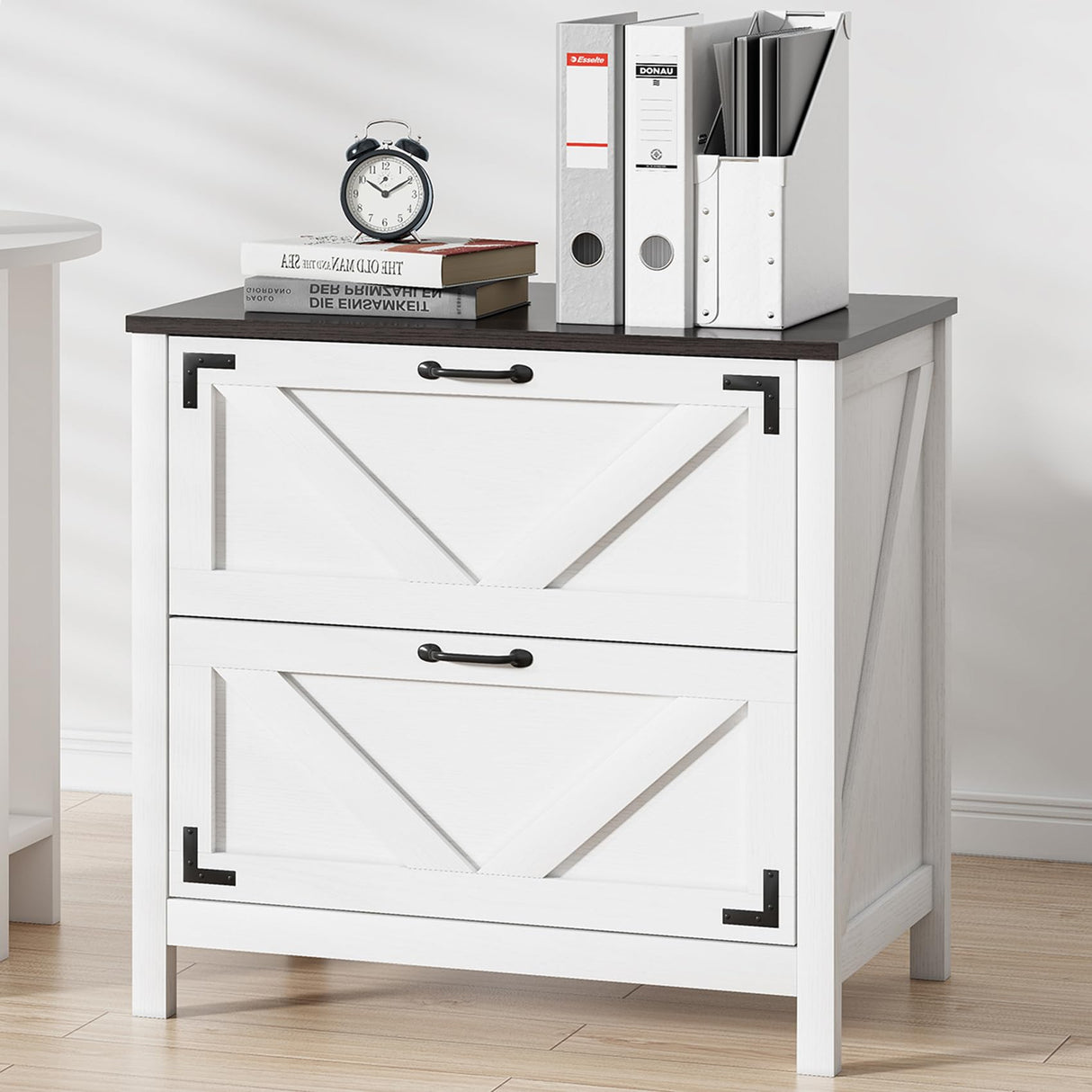 Farmhouse File Cabinet 2 Drawer - Lateral Filing Cabinet