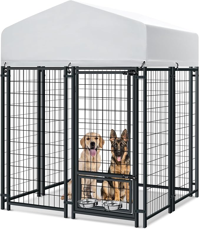StormGuard Outdoor Dog Kennel – Waterproof Steel Run with Secure Lock & Modular Design