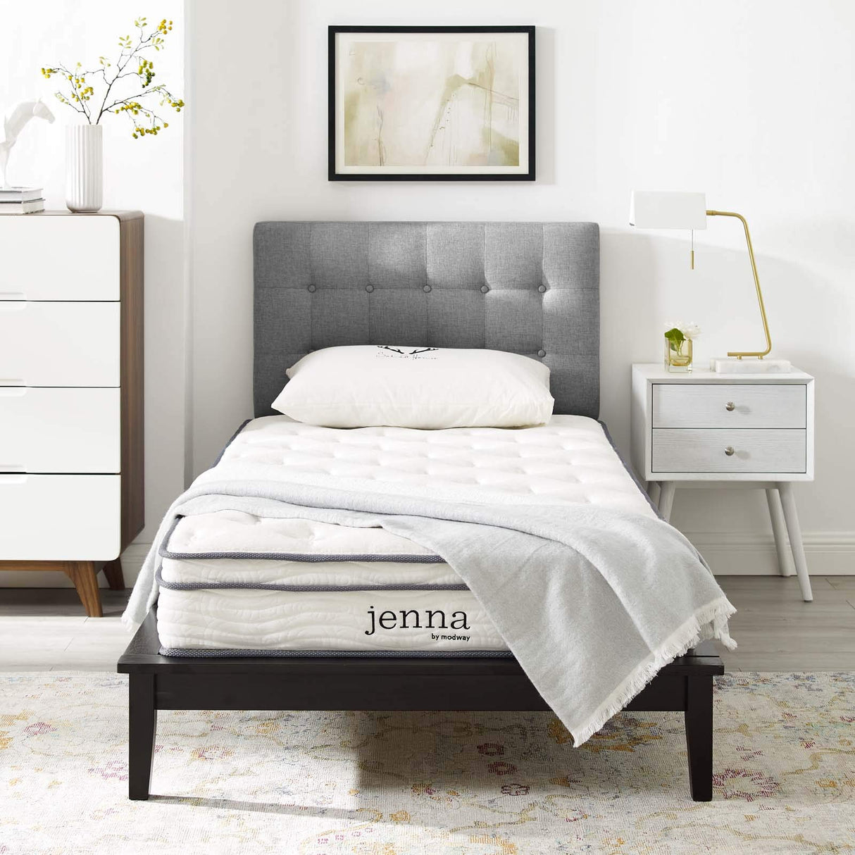 Jenna 8” Innerspring and Memory Foam Narrow Twin Mattress With Individually Encased Coils