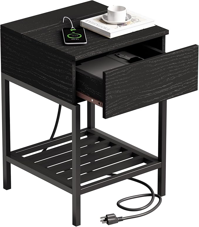 Nightstand with Charging Station