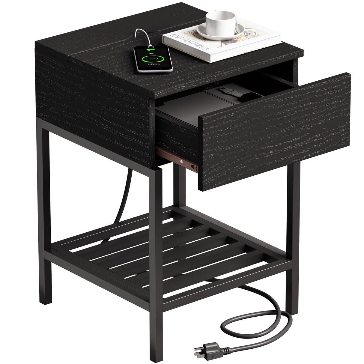 Nightstand with Charging Station