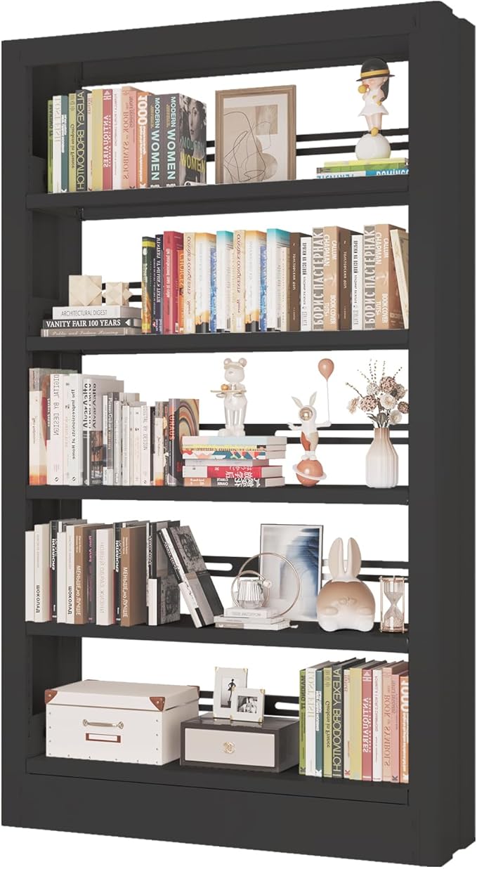 71" Tall Bookshelf, Heavy Duty Large Bookcase with Adjustable Storage Shelves