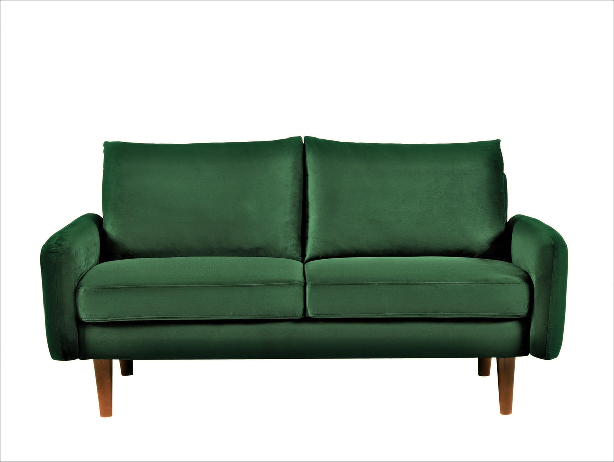 Kent Velvet Loveseat Sofa for Modern Living Rooms and Compact Spaces