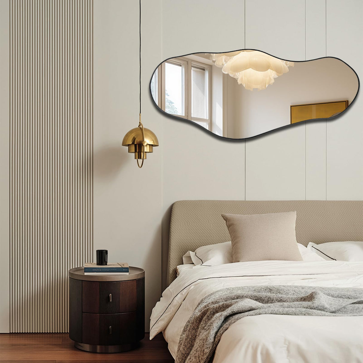 Oblong Mirror, Modern Cloud Shaped Organic Mirror
