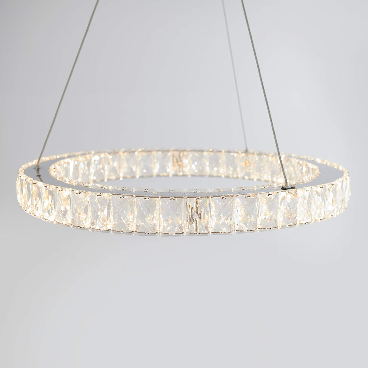 Celebrity 20W LED Glam Chandelier, Chrome Base with Glass Crystal Diffusers - Ideal