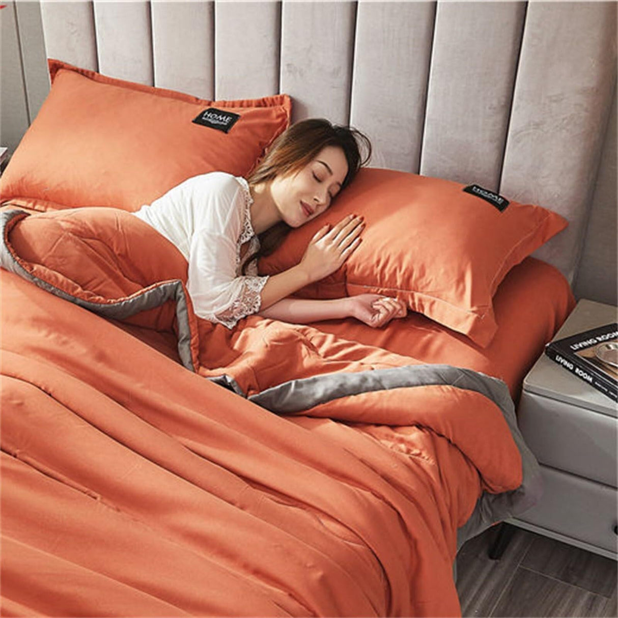 Comforter: Cooling Fiber Quilt for Hot Sleepers & Night Sweats - Lightweight, Soft(D)