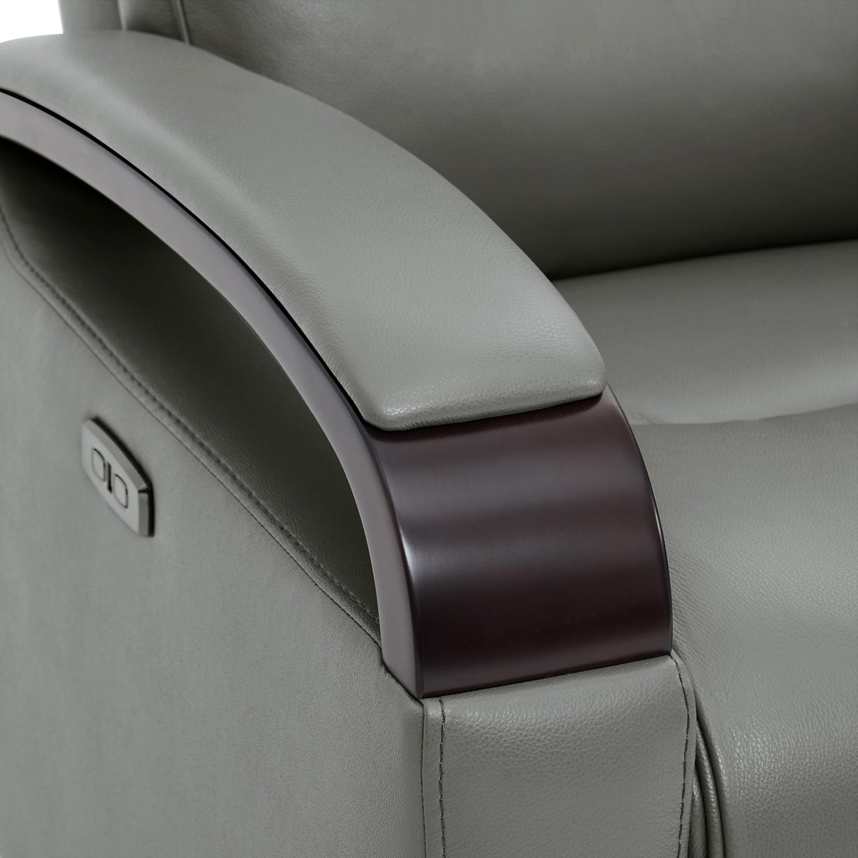 Chita LuxeGlide Genuine Leather Swivel Rocker Recliner with USB & Power Headrest