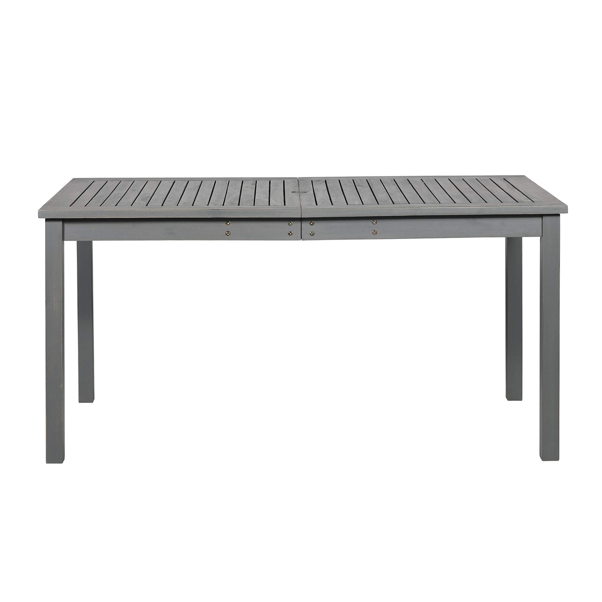 Contemporary Acacia Wood Outdoor Dining Table - Grey Wash, 60" Length