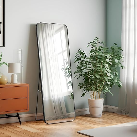 Full Length Mirror Floor Mirror Wood Frame Wall Mounted Mirror