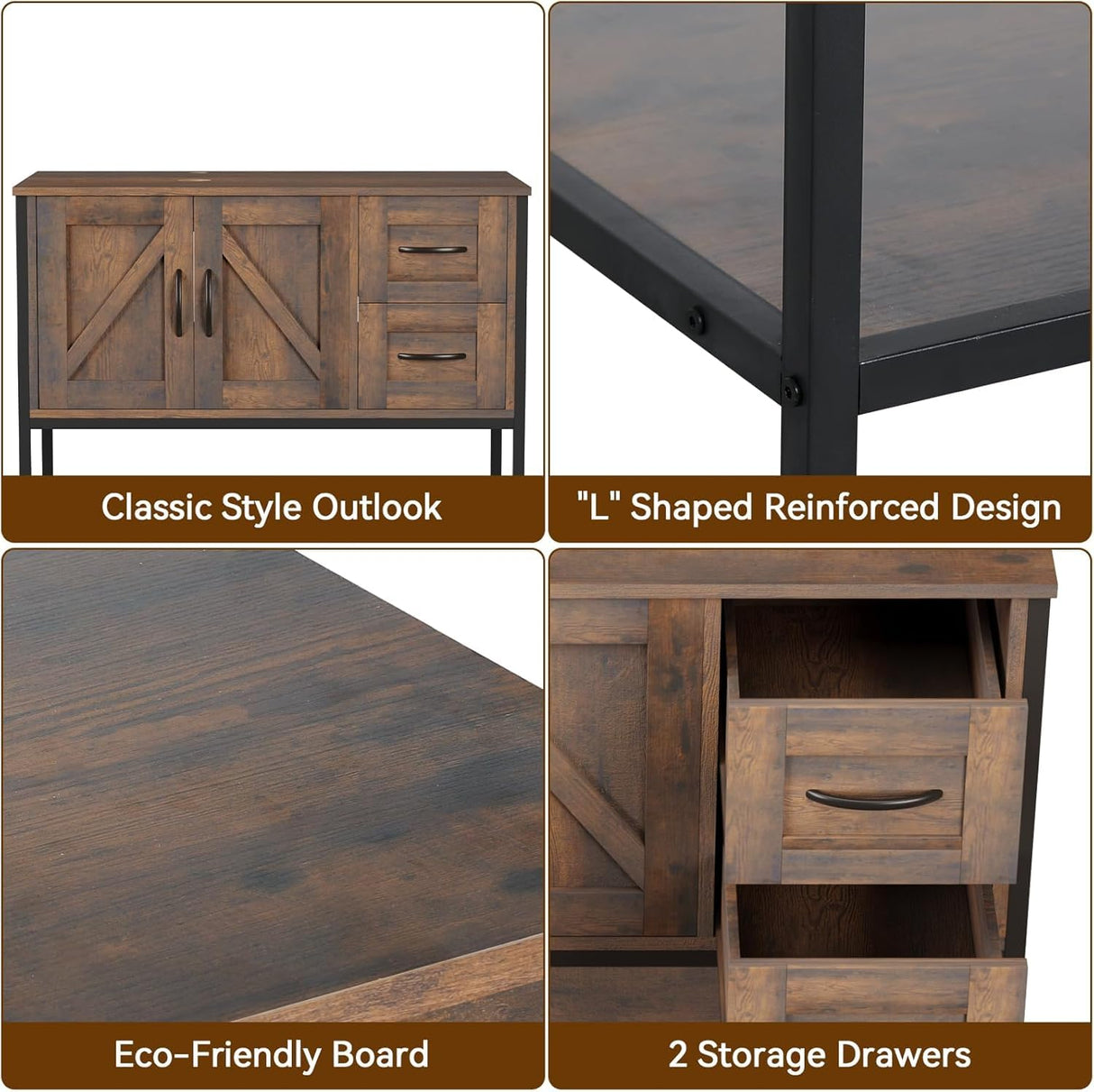 YOURLITE Bathroom Vanity, 36" Bathroom Vanity with Sink Combo Set, Dark Brown Modern Wood Bathroom Cabinet with White Ceramic Bathroom Sink