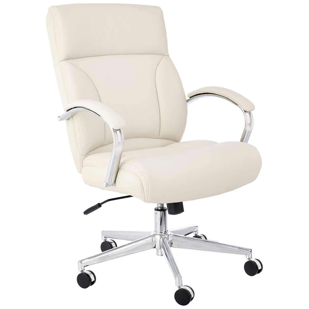 Executive Desk Chair - Ivory Bonded Leather, 275lb Capacity