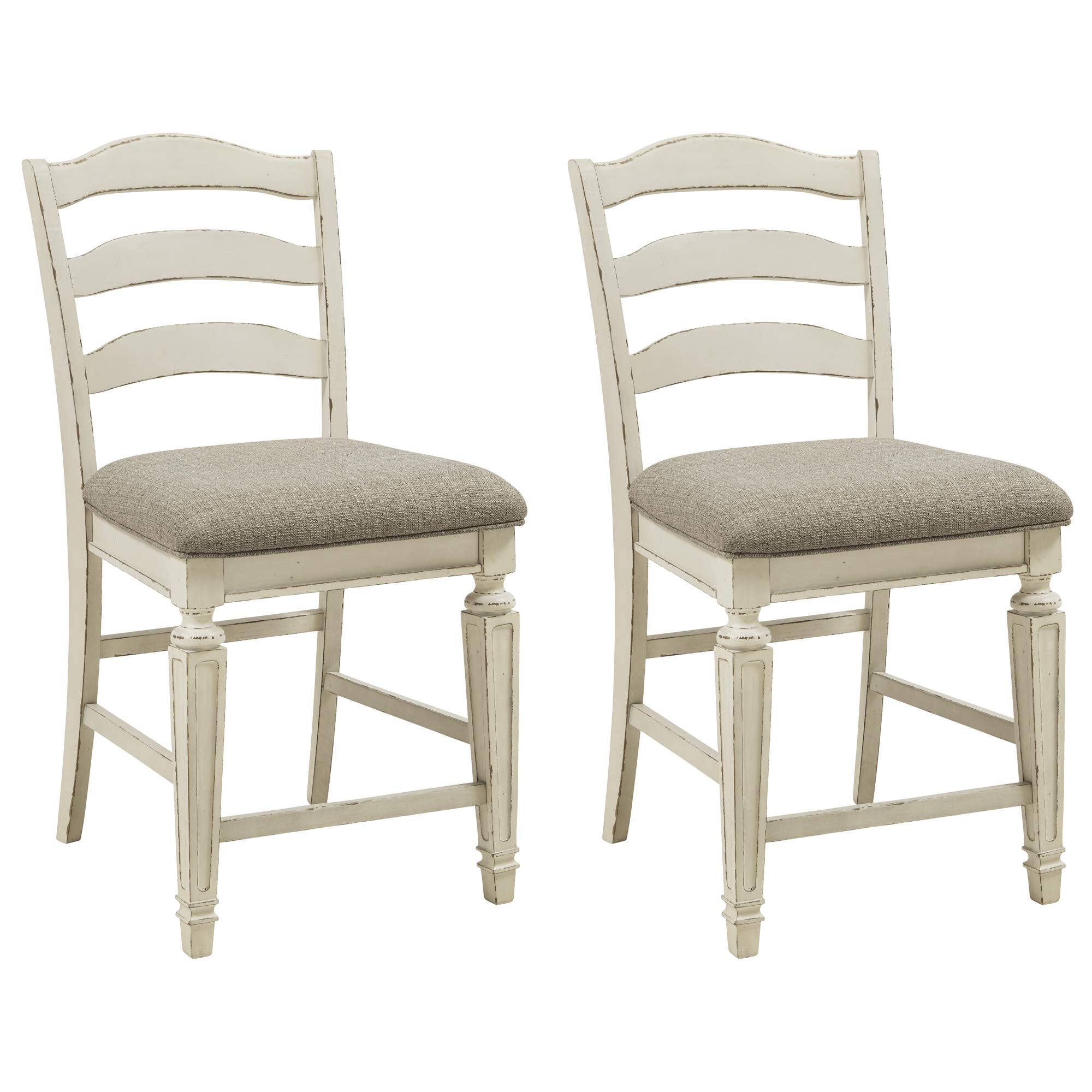 Realyn French Country 24.13" Counter Height Upholstered Barstool