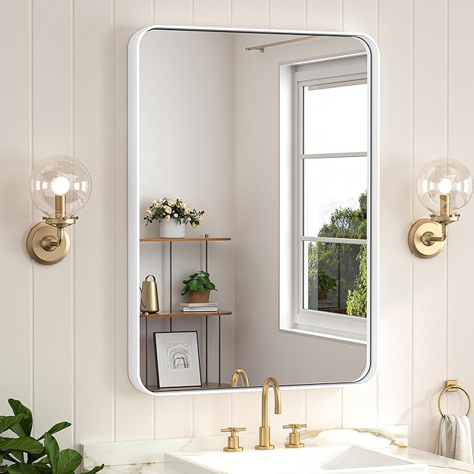 Large Matte Black Bathroom Mirrors for Over Sink