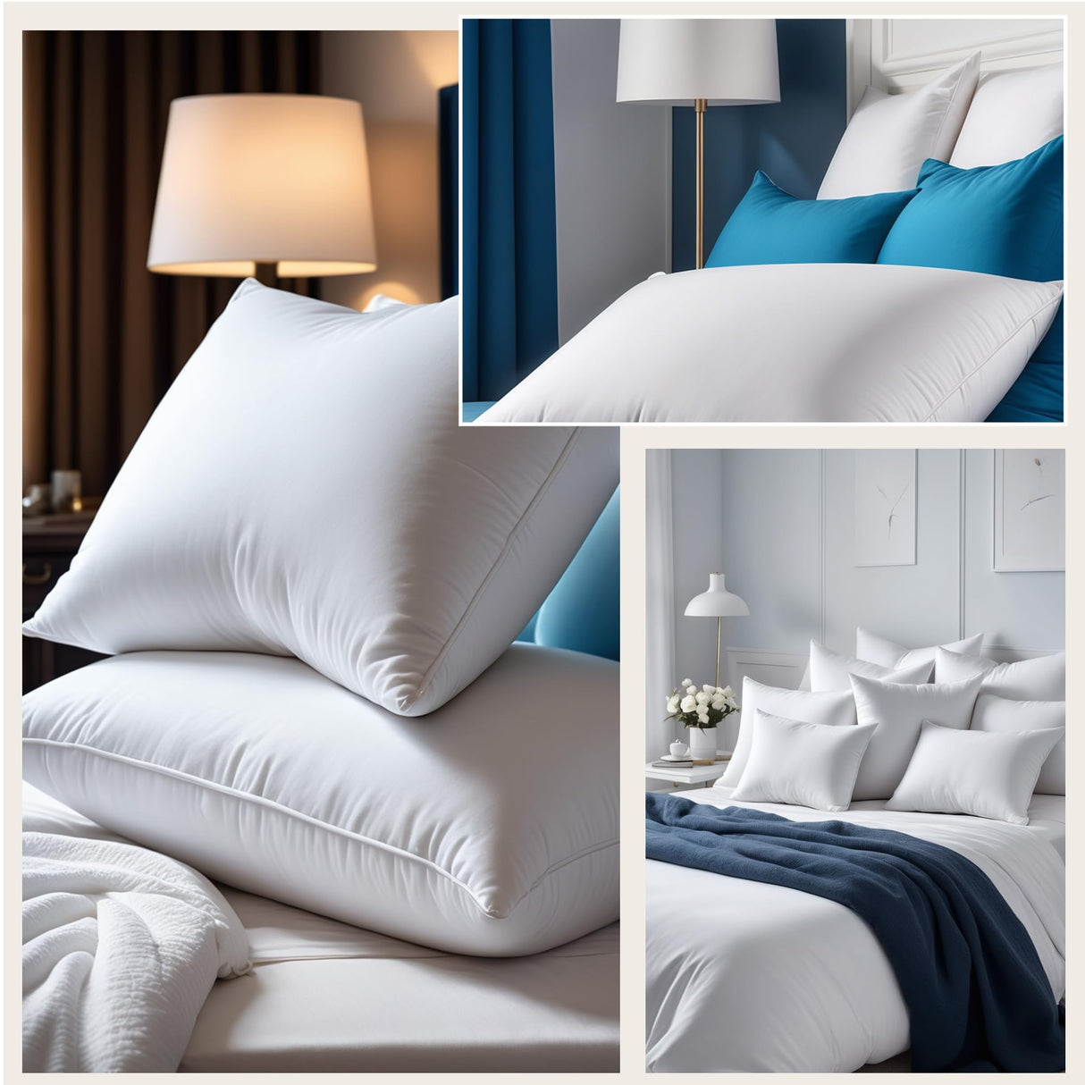 Yuexiu Pillows Standard Size Set of 2, Cooling and Supportive Hotel Quality Pillows for Side, Back and Stomach Sleepers, Luxury Fluffy Down Alternative Plump Filling Soft Bed Pillows for Sleeping