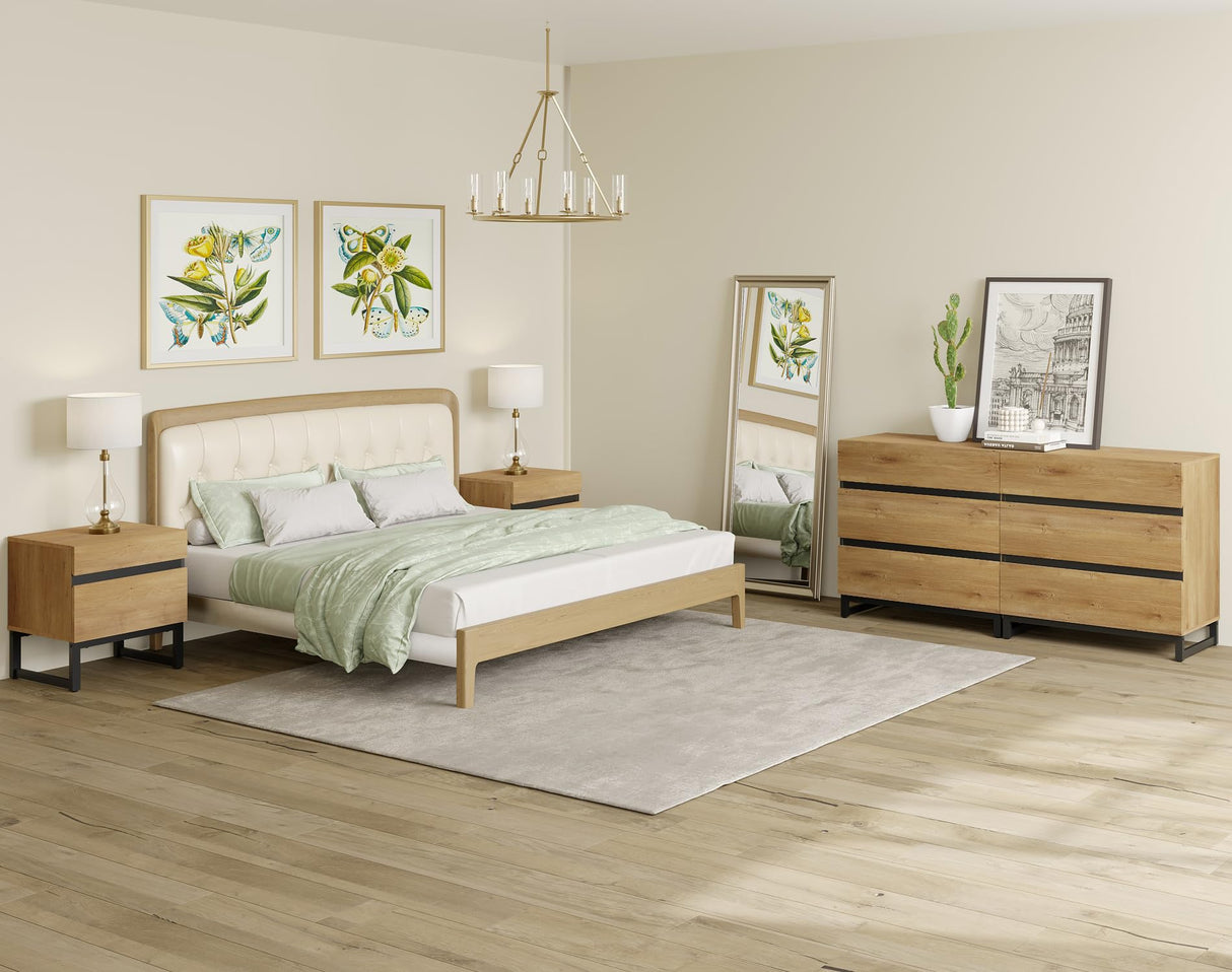 Nightstand with 2 Drawers for Bedroom