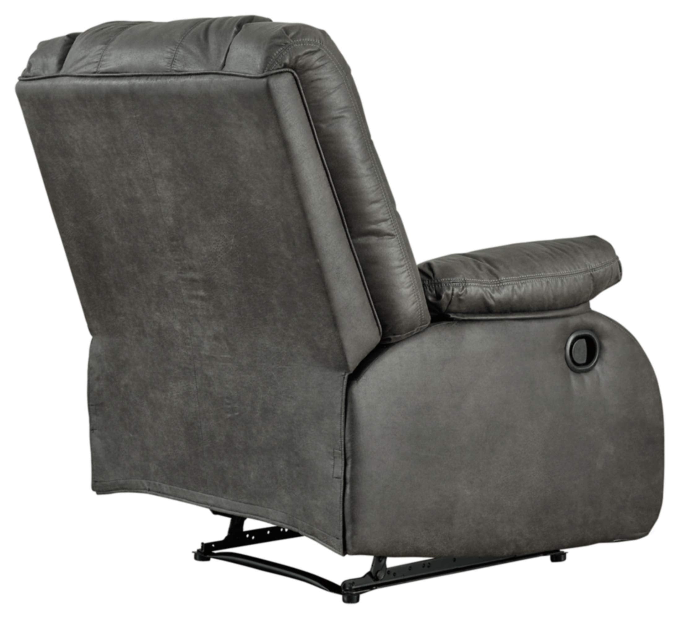LuxeGlide Slate Zero-Wall Recliner – Wing Back