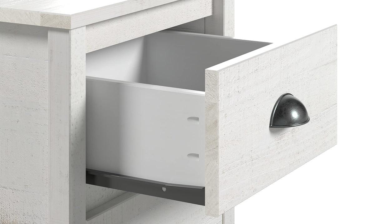 Hampton 2 Drawer Solid Wood Rustic Nightstand