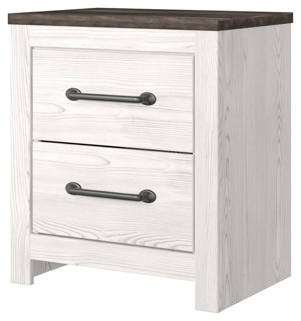 Gerridan Coastal 2 Drawer, Nightstand, White/Gray