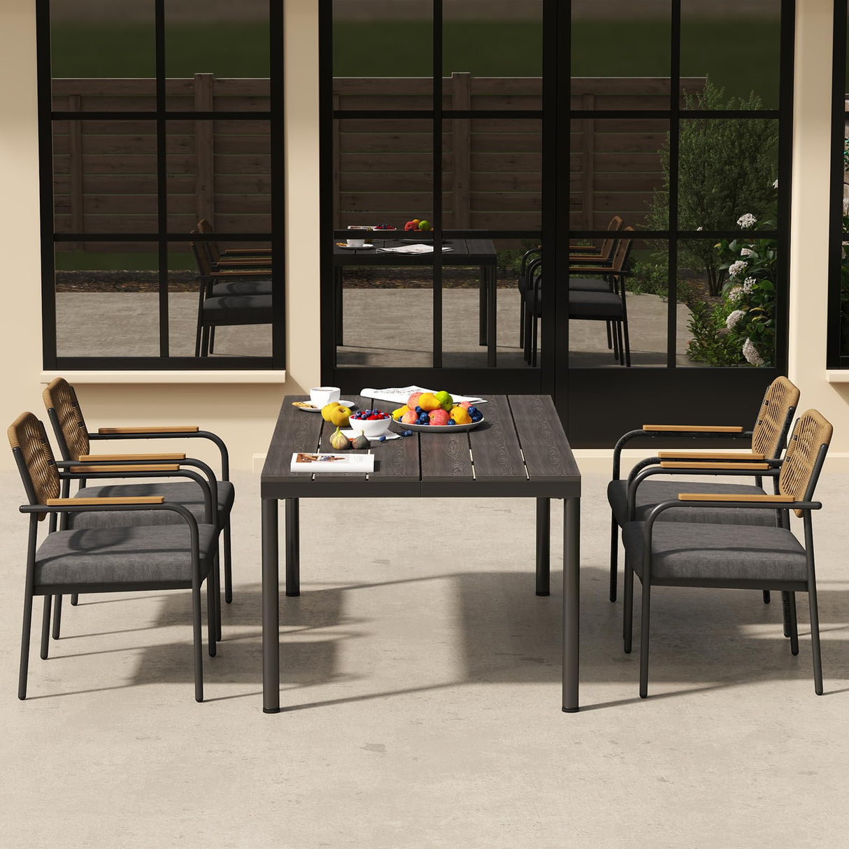 Outdoor Dining Set for 4, Patio Dining Furniture Sets, 5 Pieces Patio Dining Set