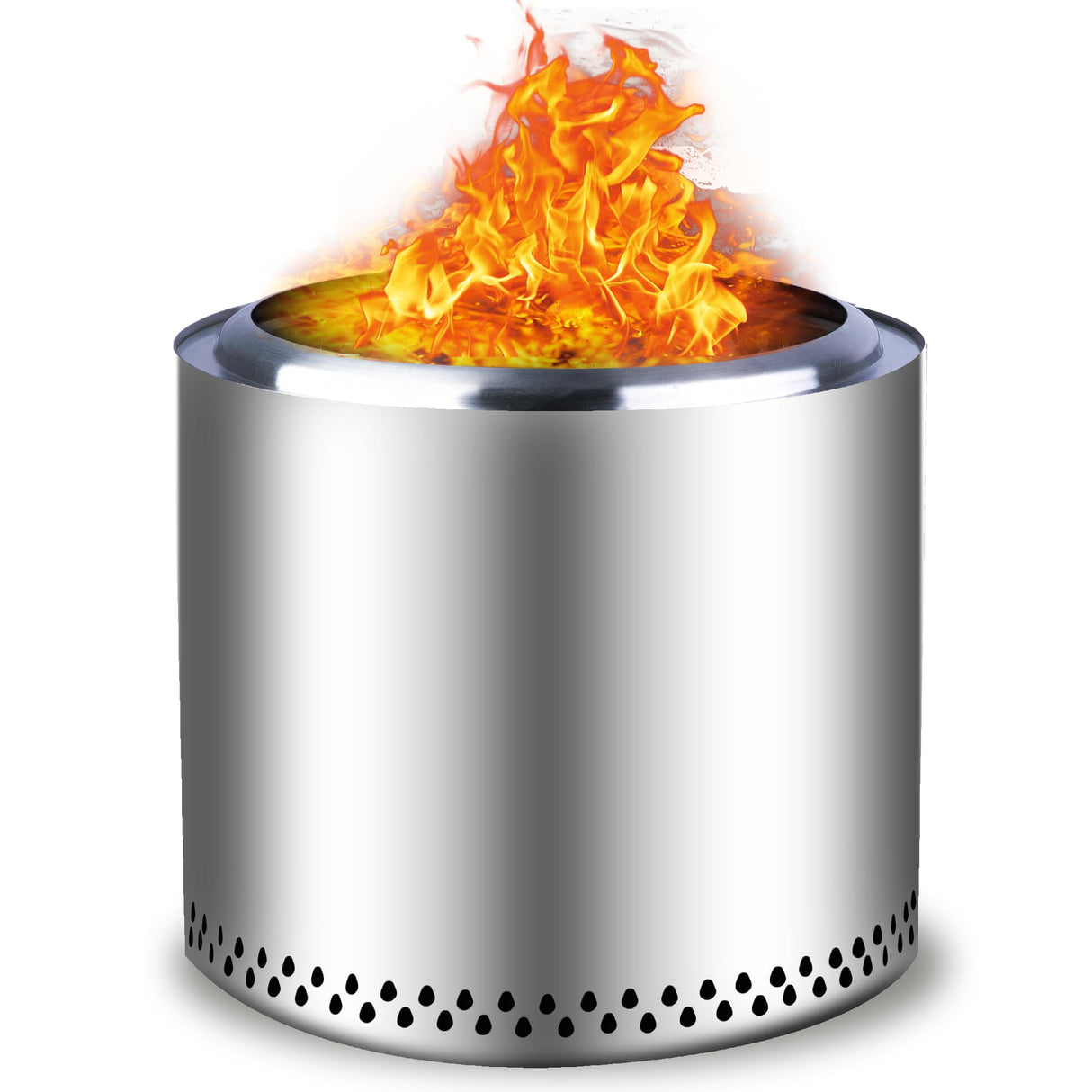 19 inch Portable Wood Burning Smokeless Fire Pit with Removable Ash Pan