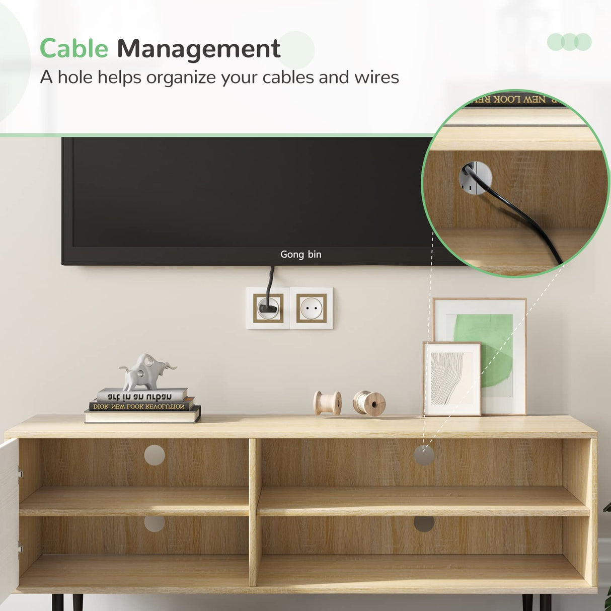 TV Stand for TV's up to 50 Inches, Television Stands and Shelves Entertainment Center