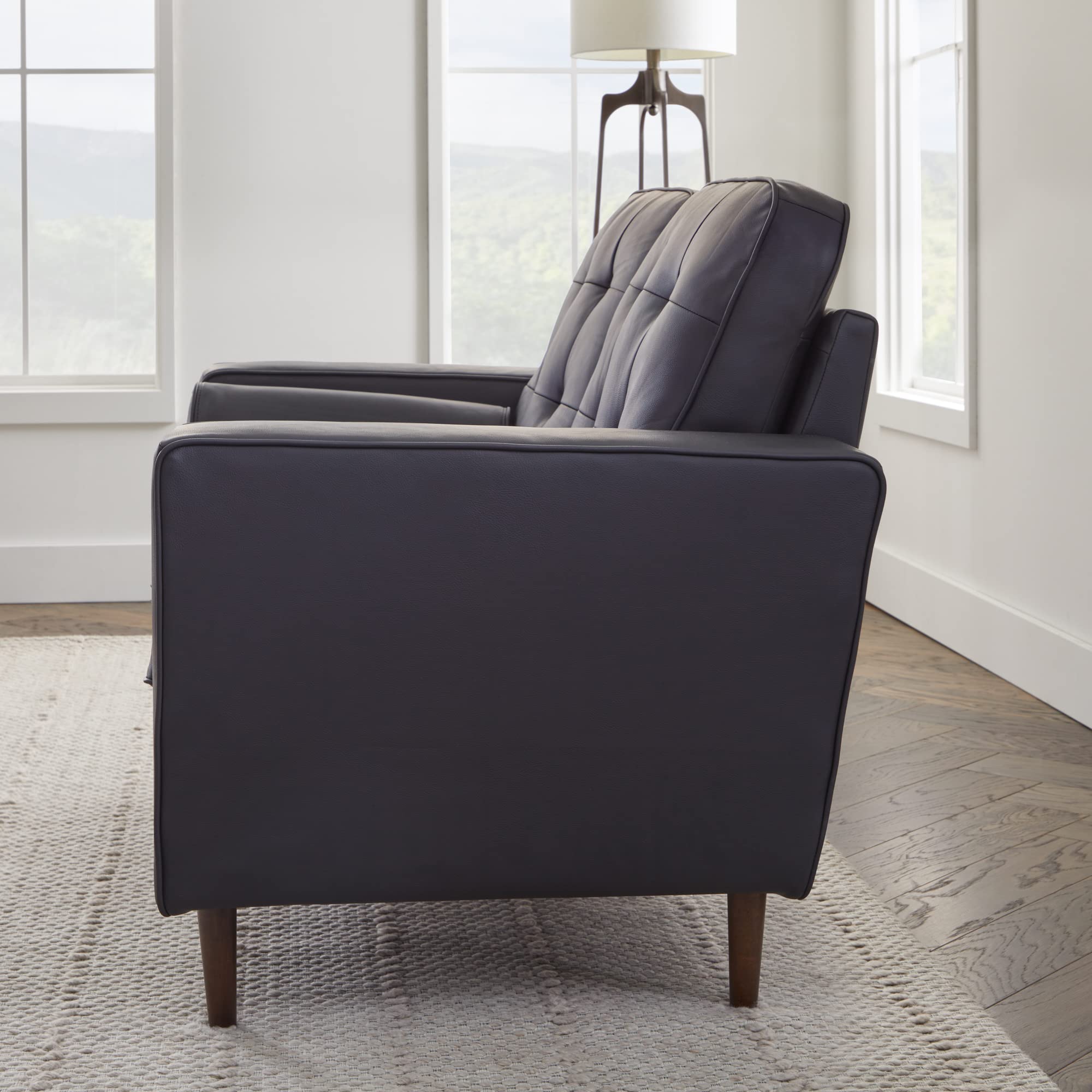 Lynnwood Upholstered Loveseat - Living Room Office or Bedroom - Mid-Century Modern Design Furniture -