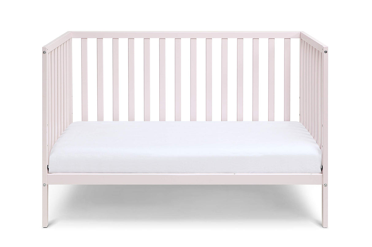 3 in 1 Convertible Crib, Pastel Pink