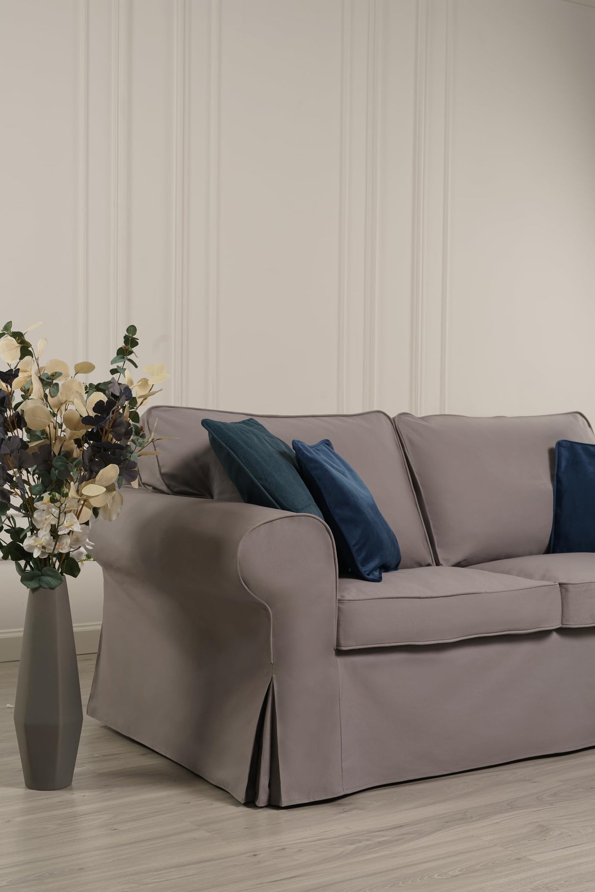 Pre Shrunk Cotton Ektorp Loveseat Sofa Cover for IKEA Two Seater Ektorp Slipcover-NOT fit Uppland Series Sofa