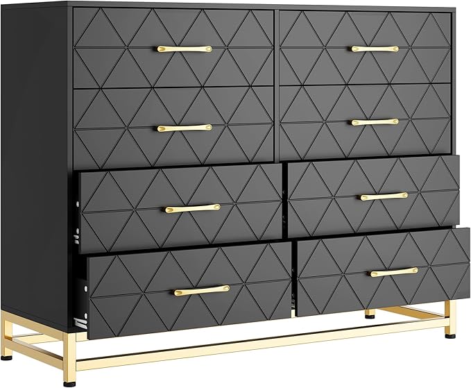 Dresser for Bedroom 8 Drawer Dresser & Chest of Drawers, Wooden Dresser Wide Dresser