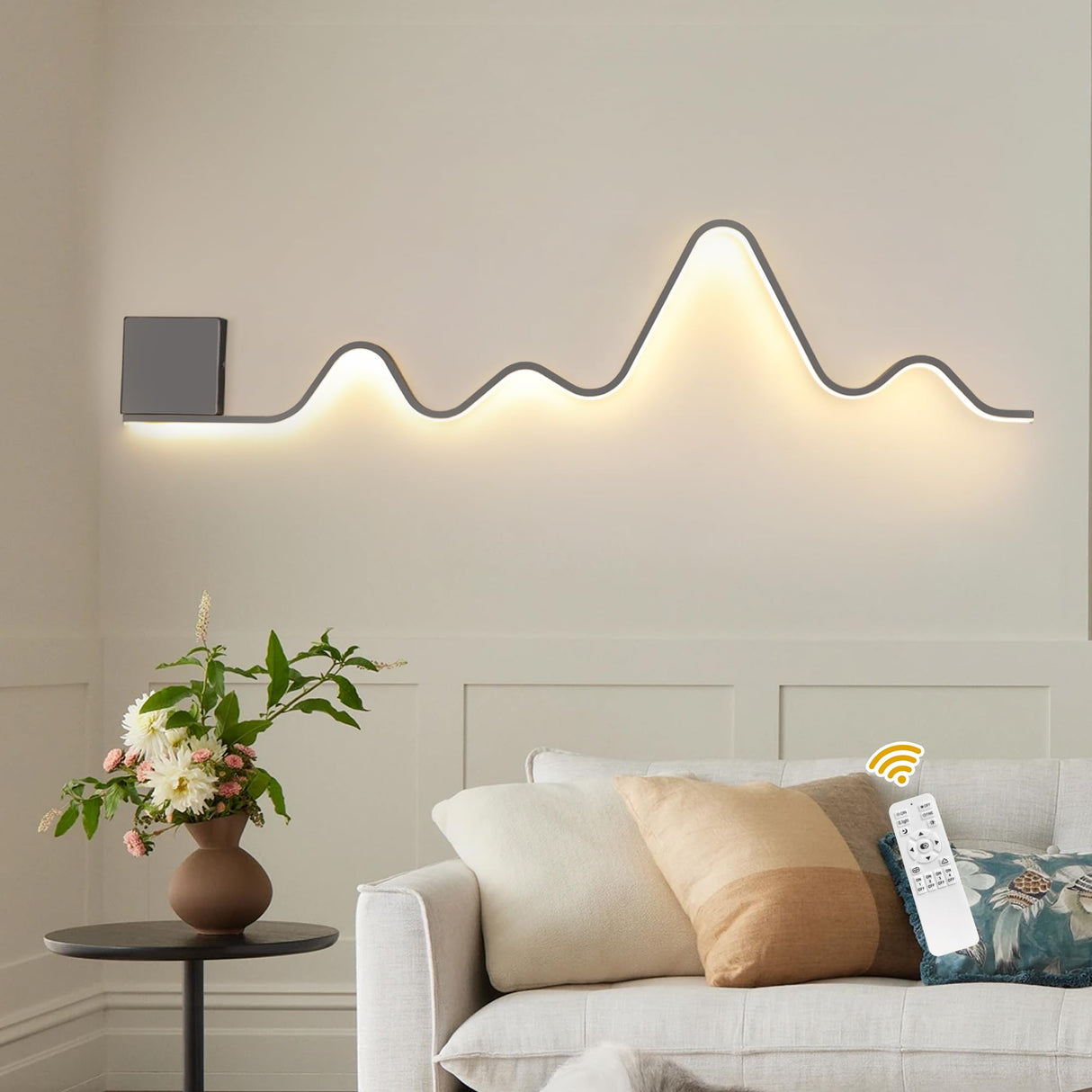 Modern Wall Sconce with Remote Control 43.3inch Dimmable LED Wall Lights Led Wall