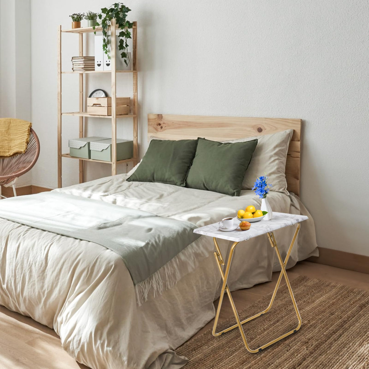 MarbellaFold Marbling Rectangular Folding TV Tray Table