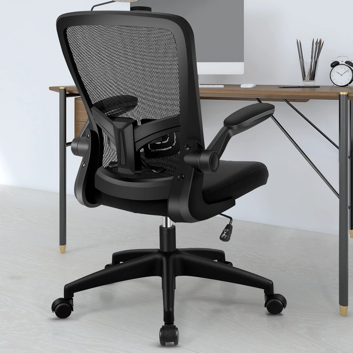 Office Chair, Ergonomic Desk Chair with Adjustable Height and Lumbar Support Swivel