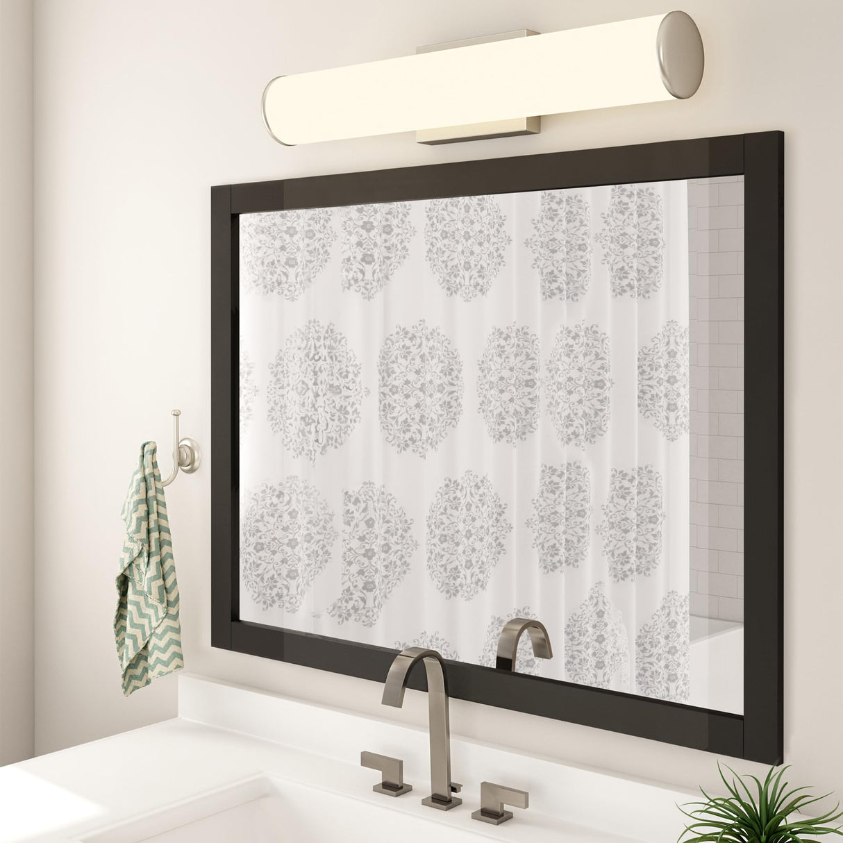 Shorewood Bathroom Mirror, , Framed Mirror, Soft Matte Black,