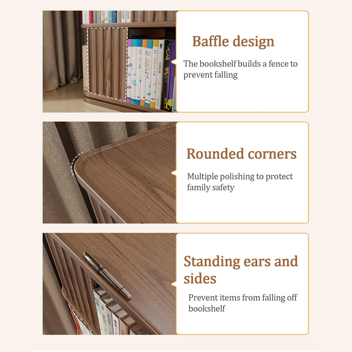 Wooden Revolving Bookcase for Kids & Adults,Floor Standing Display Shelf Storage Rack,3/4/5 Tier Corner Bookcase Rotating Bookshelf tower,360 Square Swivel Bookcase Rotating Bookshelf tower.(Walnut,4-