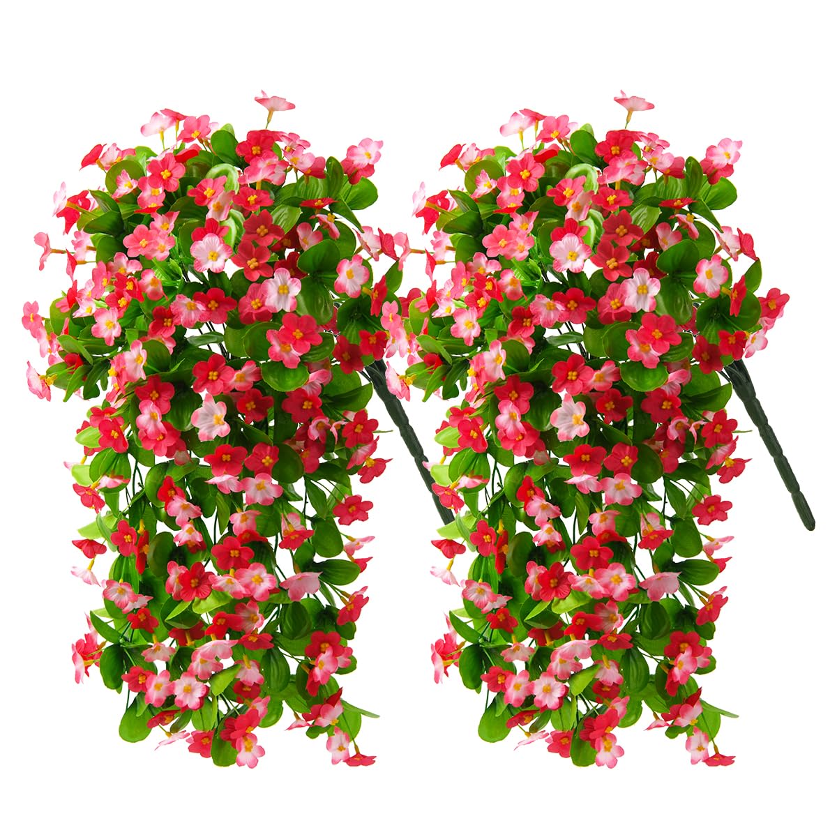 2 Pack Artificial Hanging Flowers, Fake Flowers Hanging Plant Violet Flower