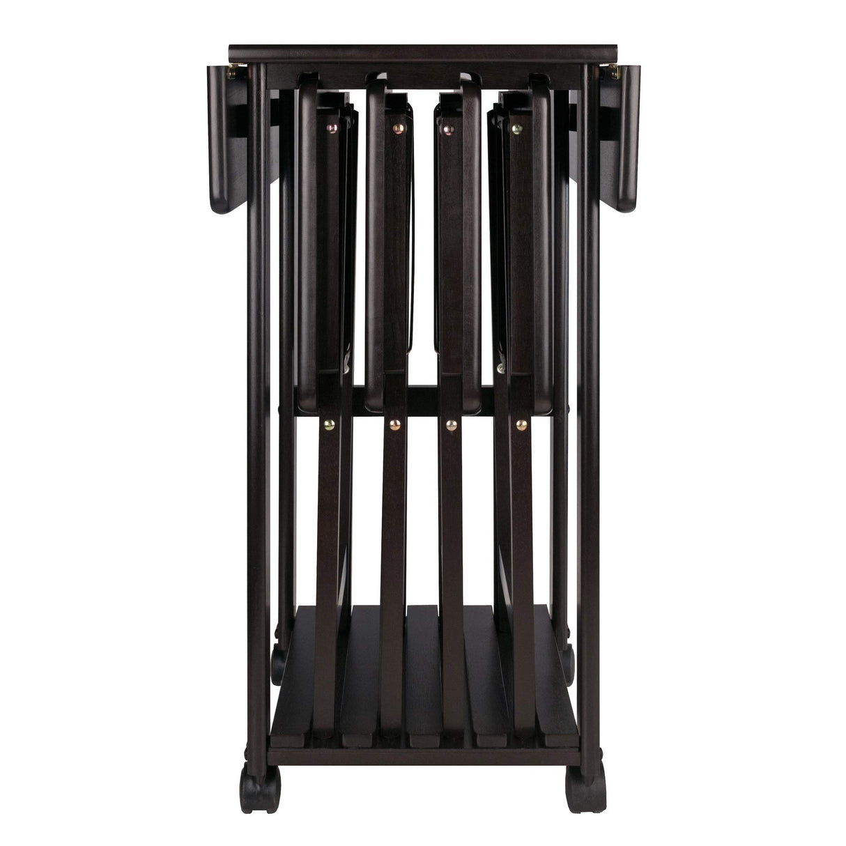 Ergode Wood Sophia 5-Piece Snack Table Set | Compact & Stylish Solution for Daily Use, Entertaining, and Extra Table Space