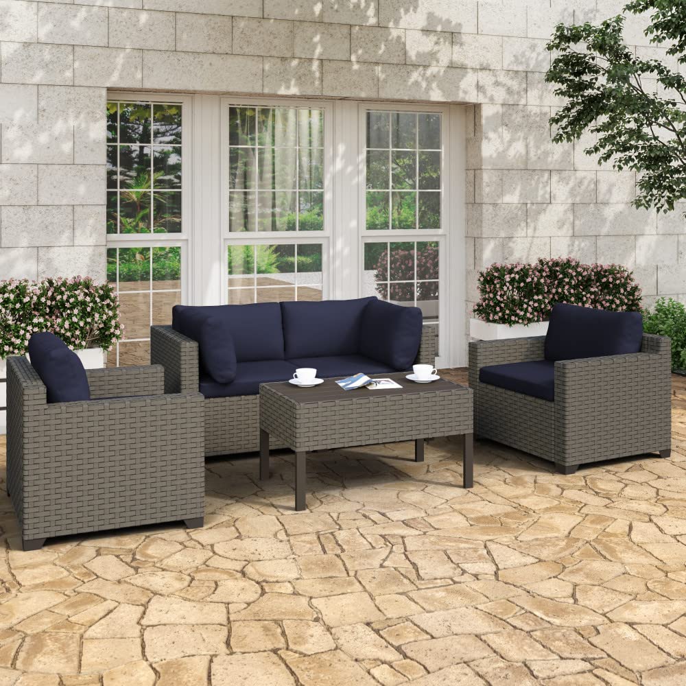 Keys 5-Piece Outdoor Conversation Set with Club Chairs and Coffee