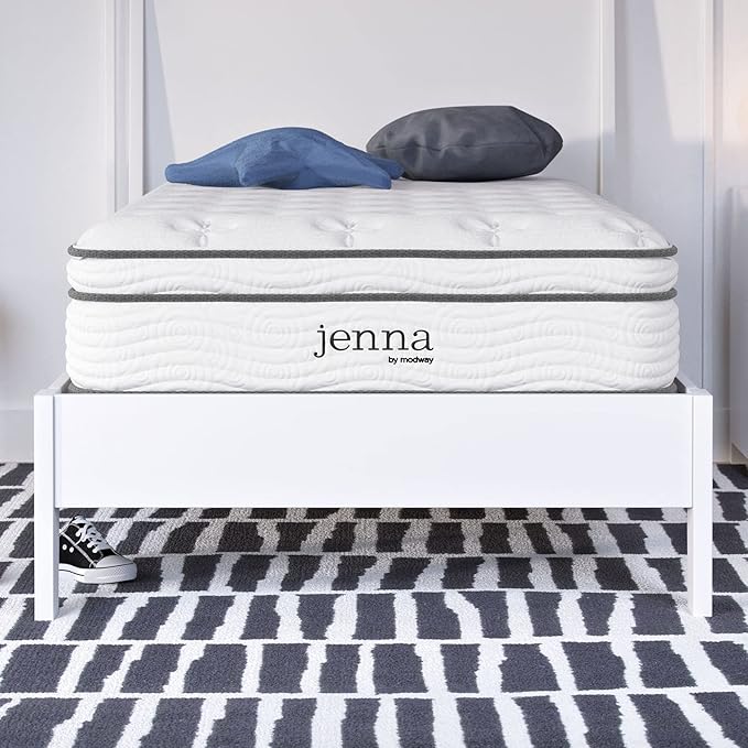 Jenna 8” Innerspring and Memory Foam Narrow Twin Mattress With Individually Encased Coils