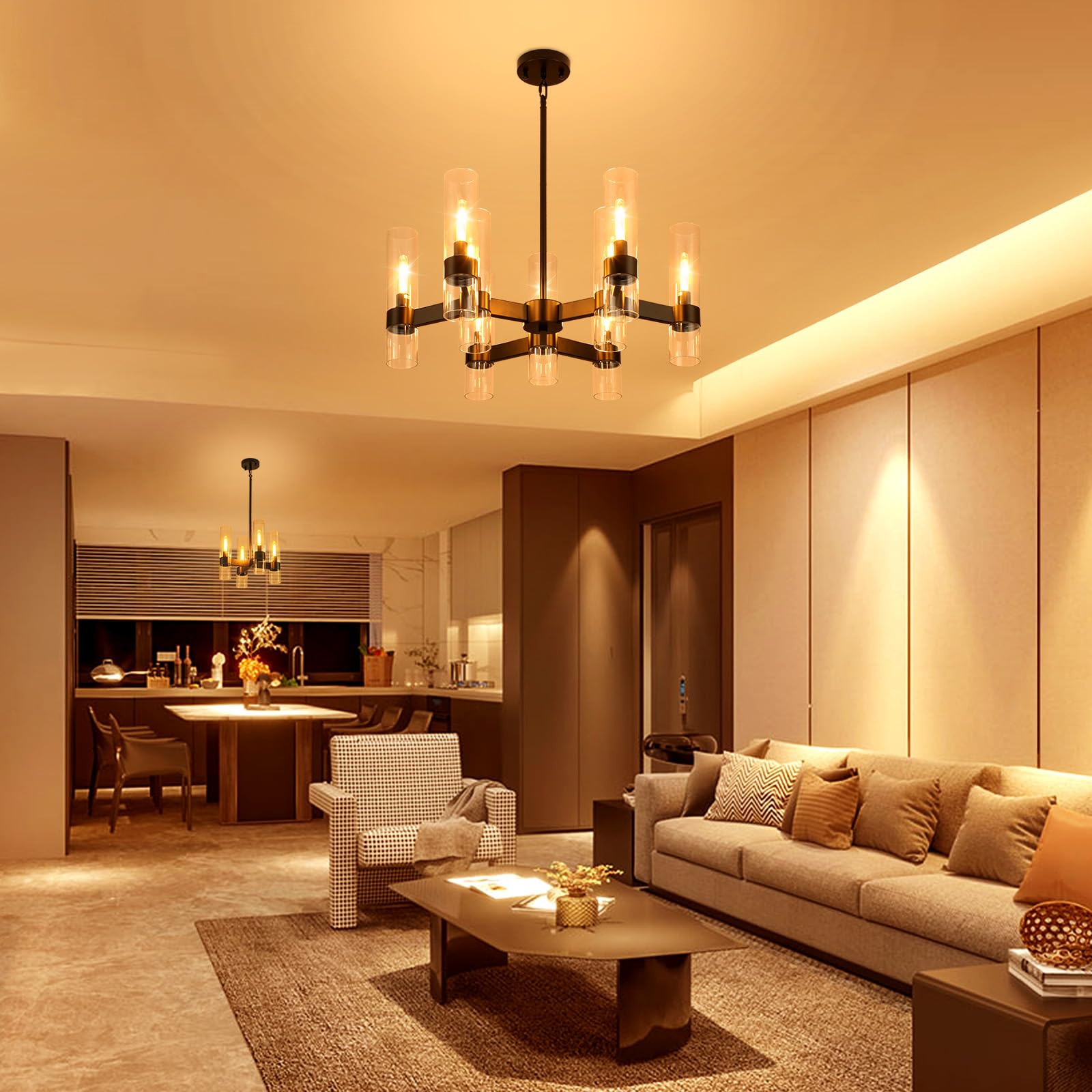 , Modern Farmhouse Chandeliers for Dining Room Light Fixtures Over Table, Kitchen Island