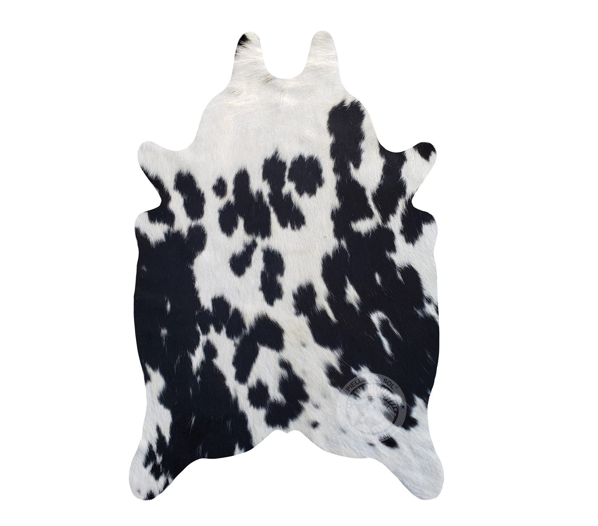 100% Genuine Mini Black and White Small Hair Cowhide Rug - Modern Style Animal Skin