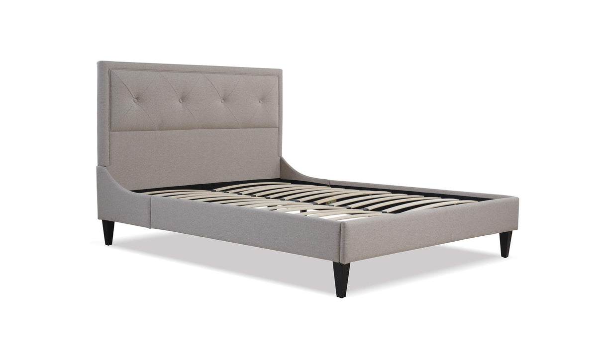 Lexy Modern Platform Bed, Queen, Taupe