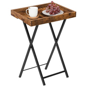 TV Tray Table, Folding Table with Removable Serving Tray
